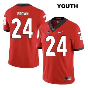 Youth Georgia Bulldogs NCAA #24 Matthew Brown Nike Stitched Red Legend Authentic College Football Jersey GIT8254QQ